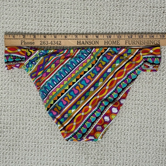 Trina Turk Women Peruvian Stripe Bikini Swimsuit Bottom Beach Pool Vibrant sz 10 - Picture 7 of 8